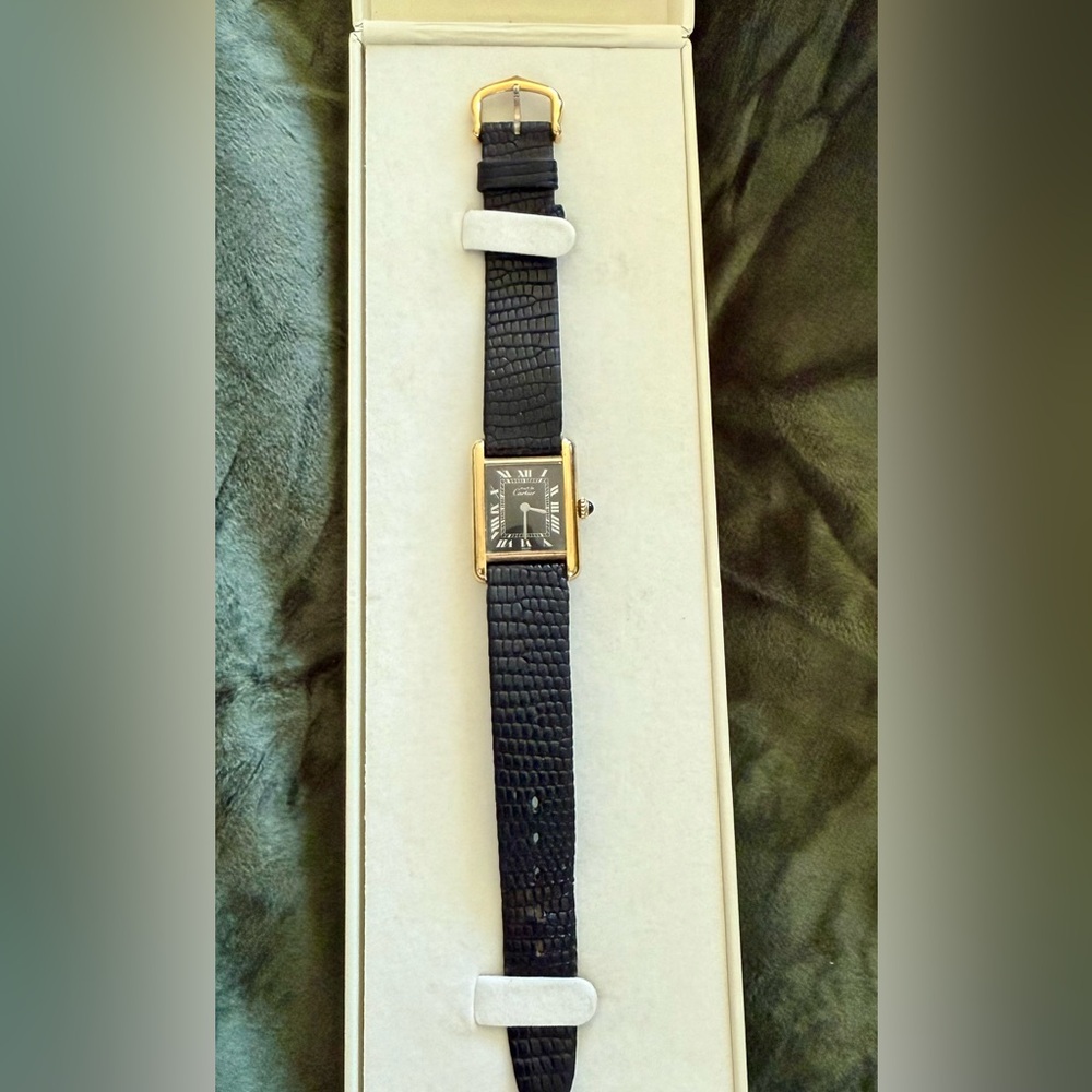 Cartier ‘must de Cartier’ Tank Vermiel Watch
